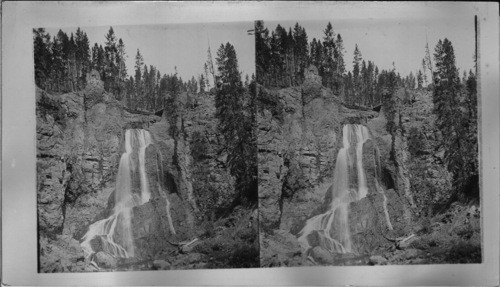 Crystal Cascades and Canyon Trail Bridge, Yellowstone National Park