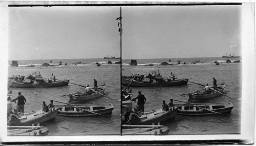 Landing at Joppa - coming through the Reefs. Palestine