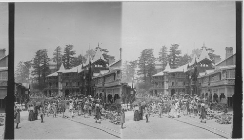 Scene at P. O. just after a great fire. Simla. India