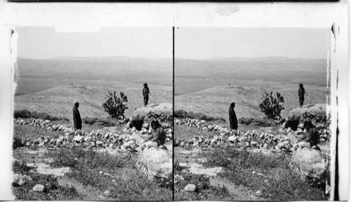 South from Mt. Gilboa to Mt. Ebal and hills of northern Samaria, Palestine