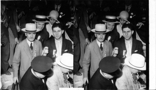 Walsh, the Chairman of the Democratic Convention leaving the platform, gavel in hand