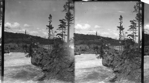 View of the falls, a little below the power & light plant. Kootenay, B.C