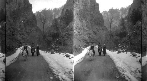 Looking east on the road to Seven Falls, South Cheyenne Canyon, Colo