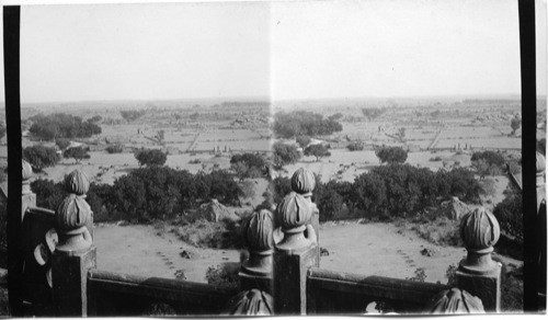 South from top of Kutub Minar, near Delhi, India