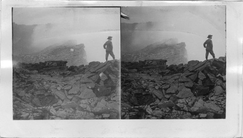 Looking into the crater of Kilauea Volcano, Hawaiian Islands