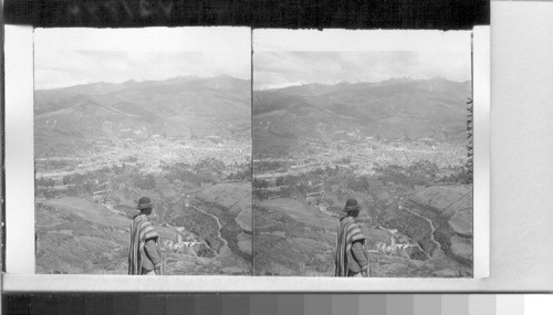 The center of the equatorial Andes - Quito, looking W. 50 miles toward distant Pacific. Ecuador