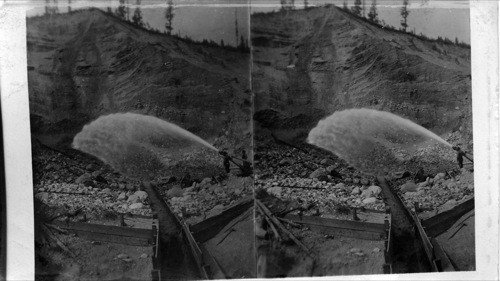 Hydraulic Mining, Mountain Creek. Canada. B.C