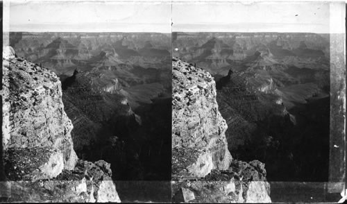 Grand Canyon from Bright Angel Hotel. Ariz