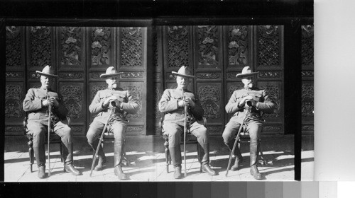 Gen'l. McArthur and Capt. West U.S. Military attaches with the Japanese Army in Manchuria, China