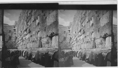 The Jews Wailing Place, Jerusalem, Palestine