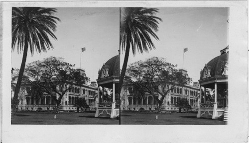 Iolani Palace and Grounds Showing Band Stand, Honolulu