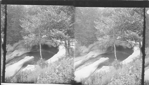 The Basin. out of the Pemagewasot River from Solid Granite. Franconia Notch. White Mountains, N. H