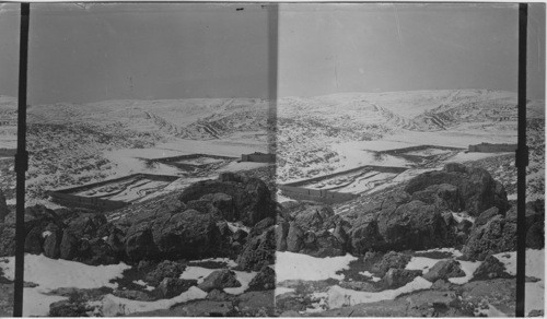 The Pool of Solomon enrobed in Snow, Palestine Jerusalem