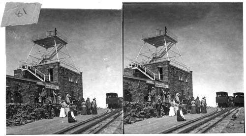 U.S. Signal Station - summit of Pike's Peak 14147 ft. above sea level. Colo. Nov. 1925 Closed by snow