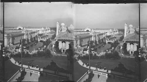 East Lagoon and Palace of Education and Manufactures. North from the German Building. Louisiana Purchase Exposition