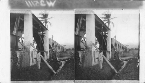 Overshot Wheel and Aqueduct, Jamaica