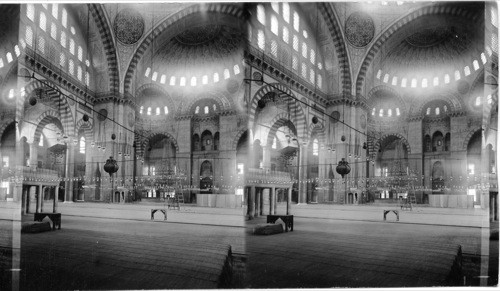 Interior splendid splendid Suleiman Mosque. (pure Osmanli Art) Constantinople
