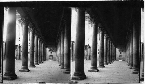 Colonnades, Church of St. Mary. Bethlehem, Palestine