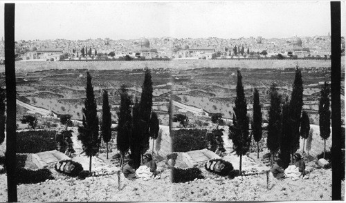 Jerusalem from Mount of Olives. Palestine