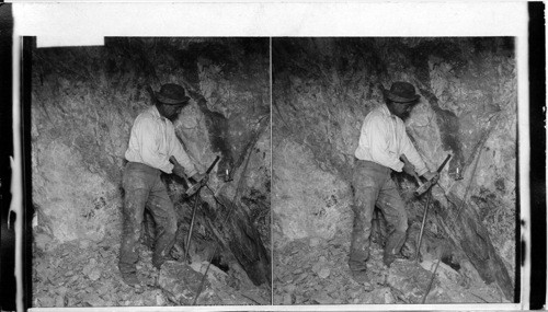 Drilling copper ore, one mile underground - The Wilson Mine, Metcalf, Arizona