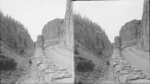 Looking up through Golden Gate - Yellowstone Park, Wyoming