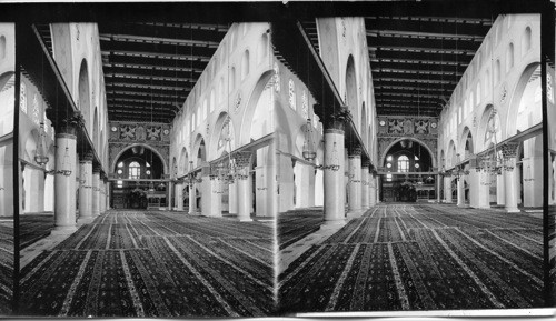 Interior of the Mosque of El Aksa-Jerusalem, Palestine