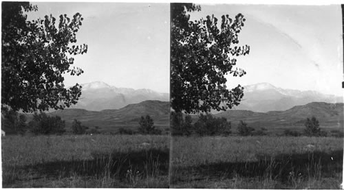 Pike's Peak from the Plains. (40 miles) Colo. Graves