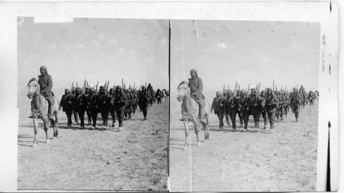Native troops on march during World War Mesopotamia