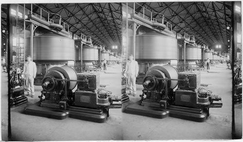 Interior of Power House. Niagara Falls, N.Y