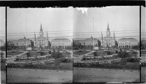 Jackson Square, Old Cathedral and Court House New Orleans La