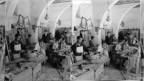 Boys in a woodworking shop, Urfa - Mesopotamia