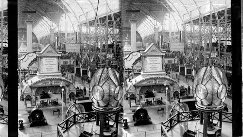 Interior of Electric Building, Worlds Columbian Exposition