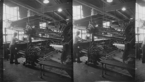 Rear view of rotary press. Camden, N.J