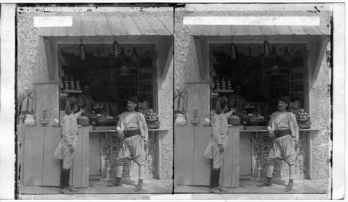 Tropical (typical?) Moorish Shop With Proprietor and Patrons Algeria