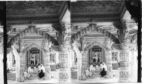 Across court into portico (Adesea Bhagwan). Dilwarra. India