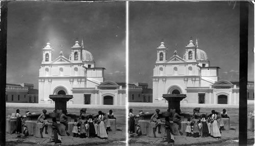 Belen Church & Fountain, Guatemala. C.A