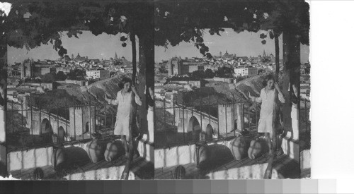 Bridge of St. martin & general view of Toledo from the southeast. Spain