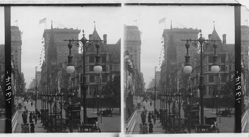 Looking down Fifth Avenue from 59th Street, New York City, N.Y