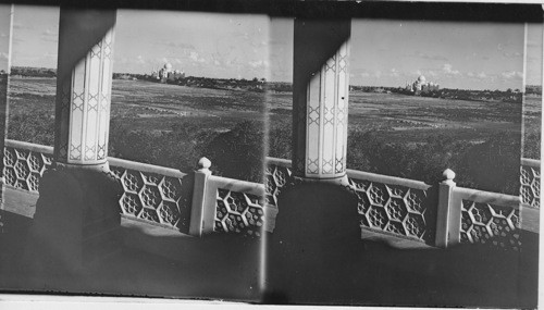 Distant View of the Taj Mahal. Agra. India