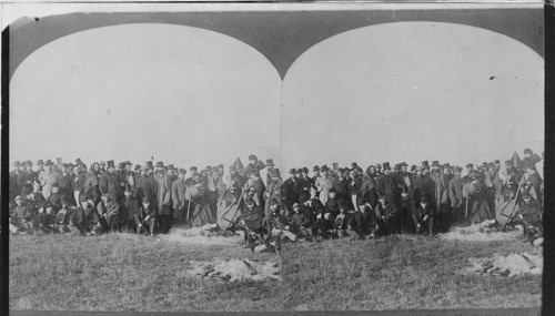 Group of Excursionists at Camp No 1. Columbus. Neb