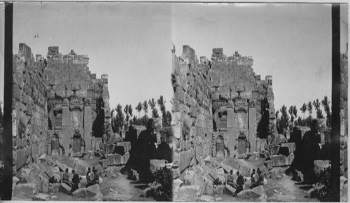 Interior of Portico, Temple of the Sun, Ruins of Baalbec, Syria