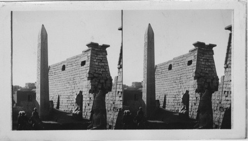 The Beautiful Obelisk Standing at the Entrance of the Temple of Luxor