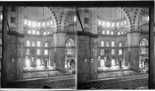 Interior of the Mosque Yemi Valideh, Constantinople. Turkey