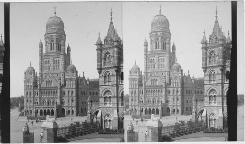 Municipal Building from the Victoria Station, Bombay, India