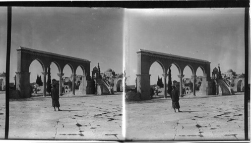 South Gate of Temple and Pulpit of Kadi Borhaneddin, Jerusalem Palestine