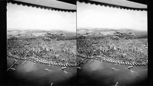 California Exhibit, A Century of Progress, 1933. [Aerial of San Francisco and surrounding hills.]