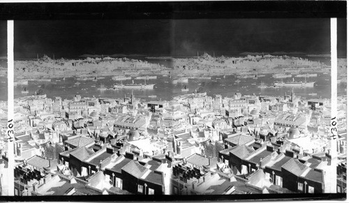 Constantinople from Galata Tower, across Golden Horn to Seraglio Point, Turkey