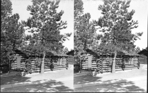 Exterior of standard cabin no. 6. Grand Canyon, Ariz