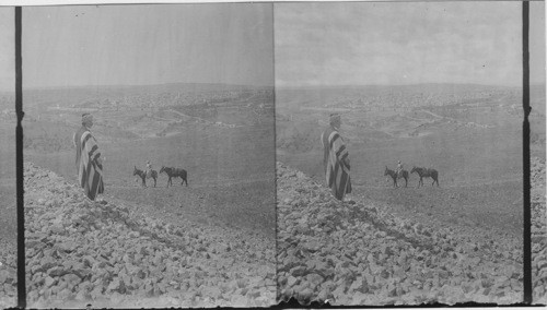 On East Slopes of Mt Gerizin looking N.E. Village of the Sy Chai, Jacob’s Well, Etc. Palestine, Asia