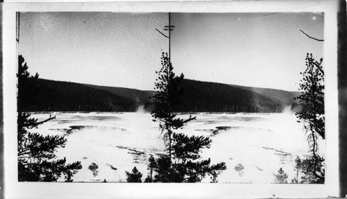 General View of Hell's Half Acre, Yellowstone N. Park. Lower Basin. Crater of Excelsior Geyser